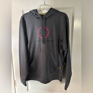 Nike Therma-FIT LIVESTRONG Hoodie Women’s S Gray Pink Pullover Swoosh